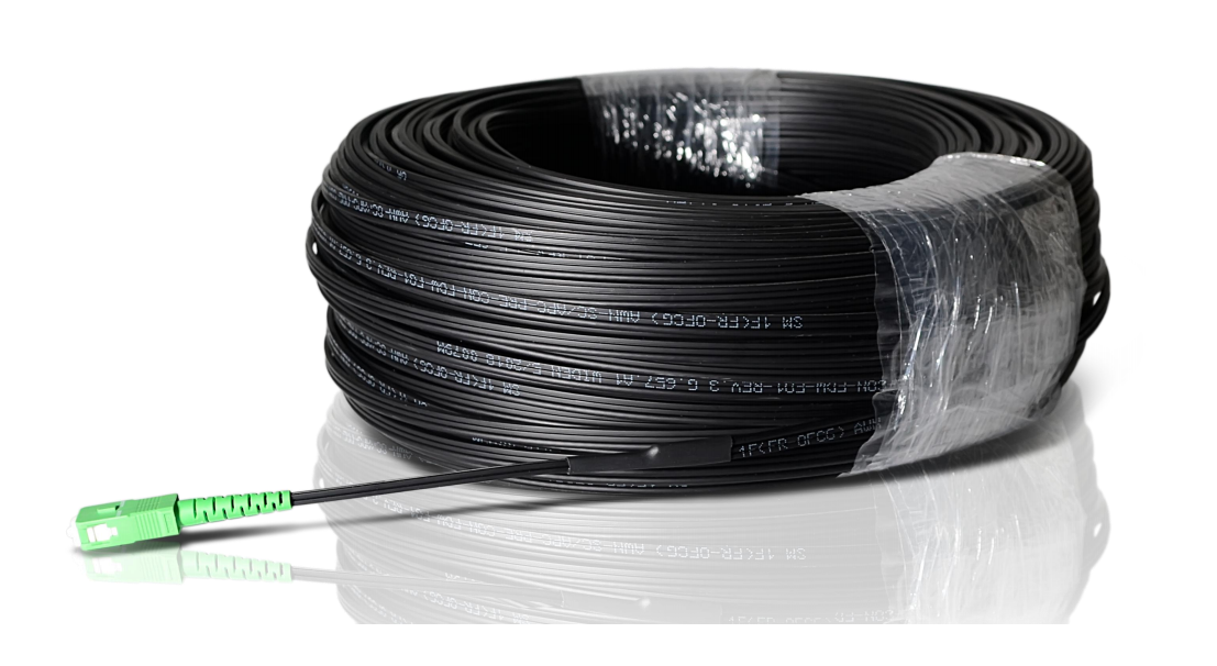 FTTH Flat Drop Patch Cord Specification Black