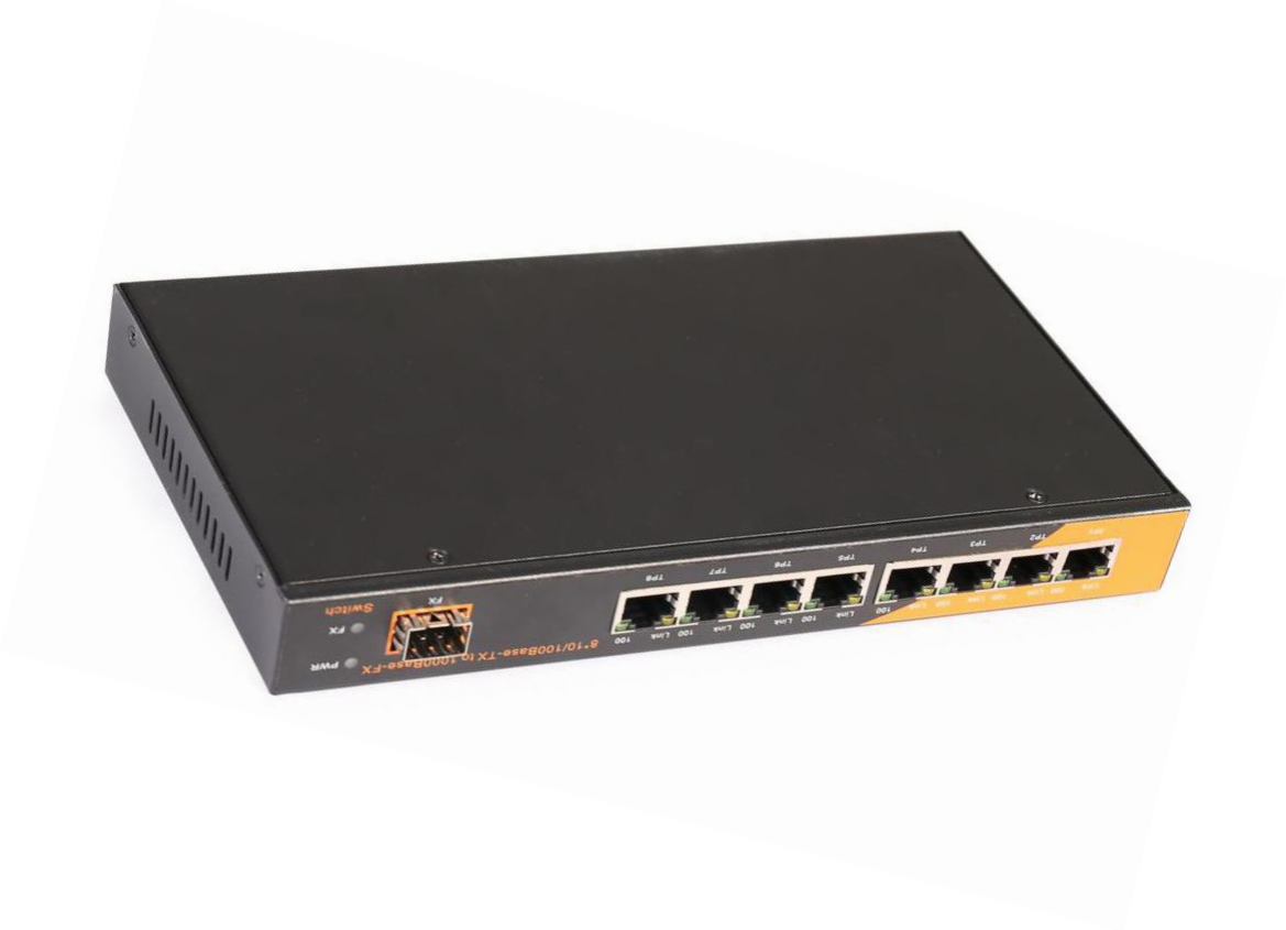 10&100&1000M 1 Fiber Port 8 RJ45 Media Converter